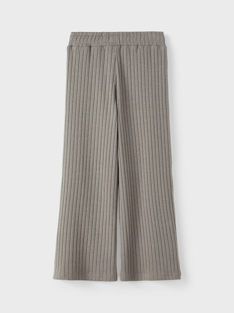 NKFKIFUNE WIDE LOOSE PANT grijs rib