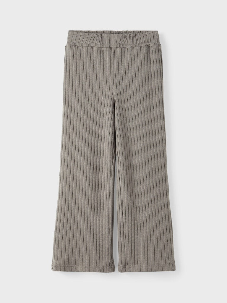 NKFKIFUNE WIDE LOOSE PANT grijs rib