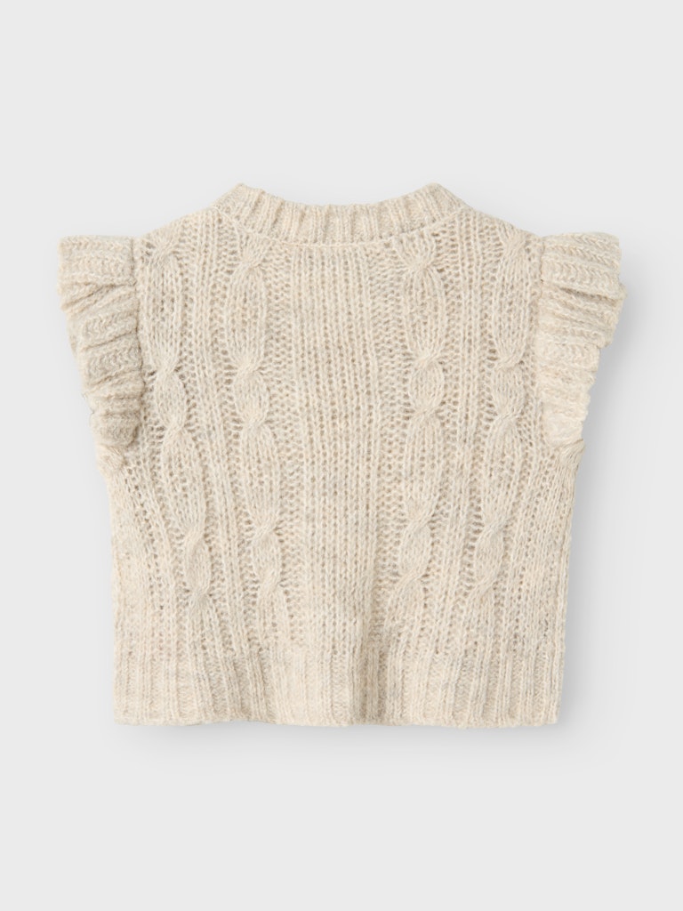 NMFRALILLI KNIT SLIPOVER ecru