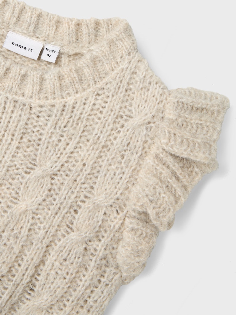 NMFRALILLI KNIT SLIPOVER ecru