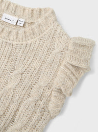 NMFRALILLI KNIT SLIPOVER ecru