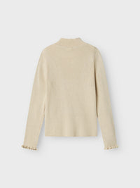 NKFRIAGLITTER KNIT beige