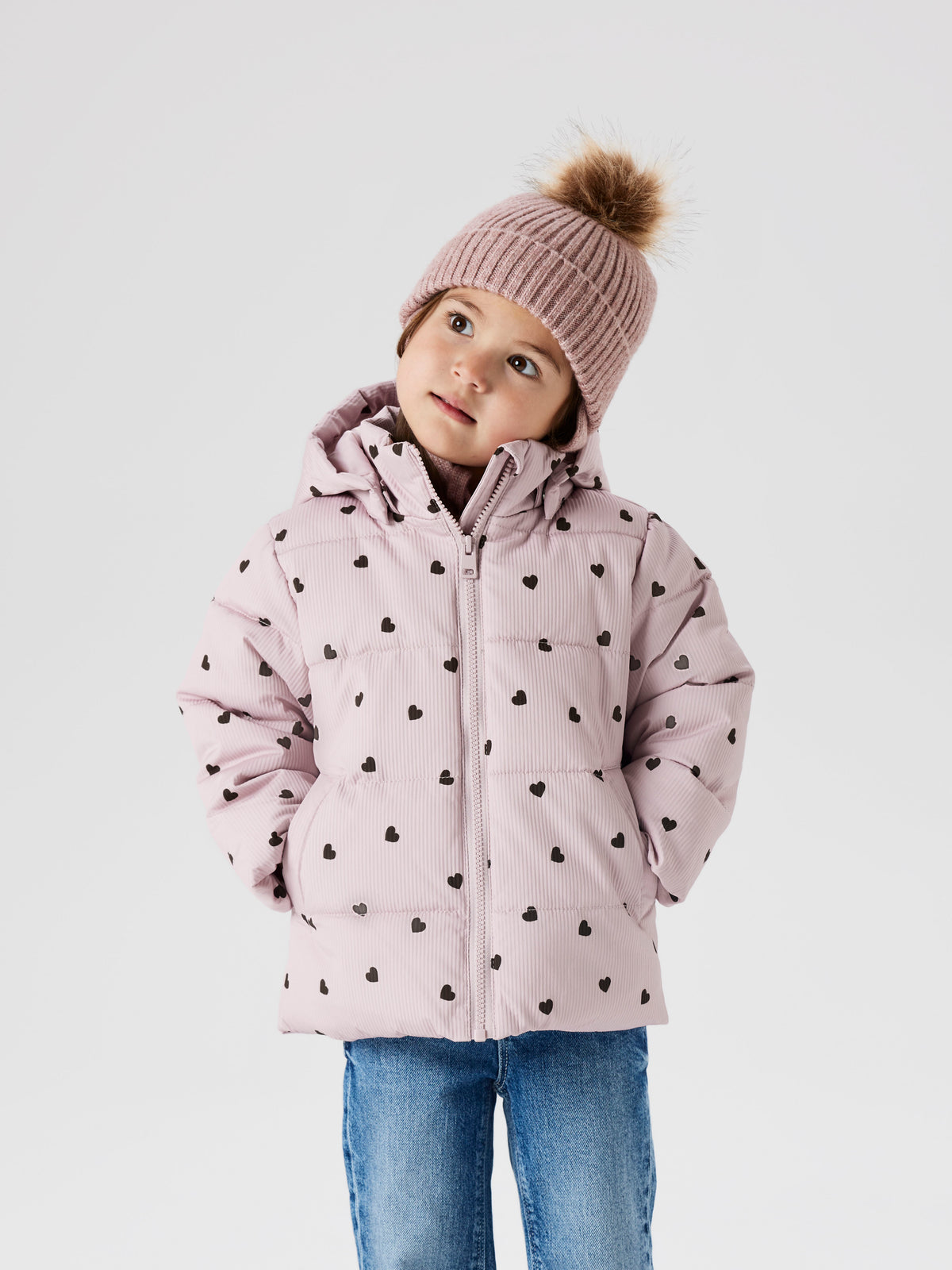NMFMONDAY PUFFER JACKET roze