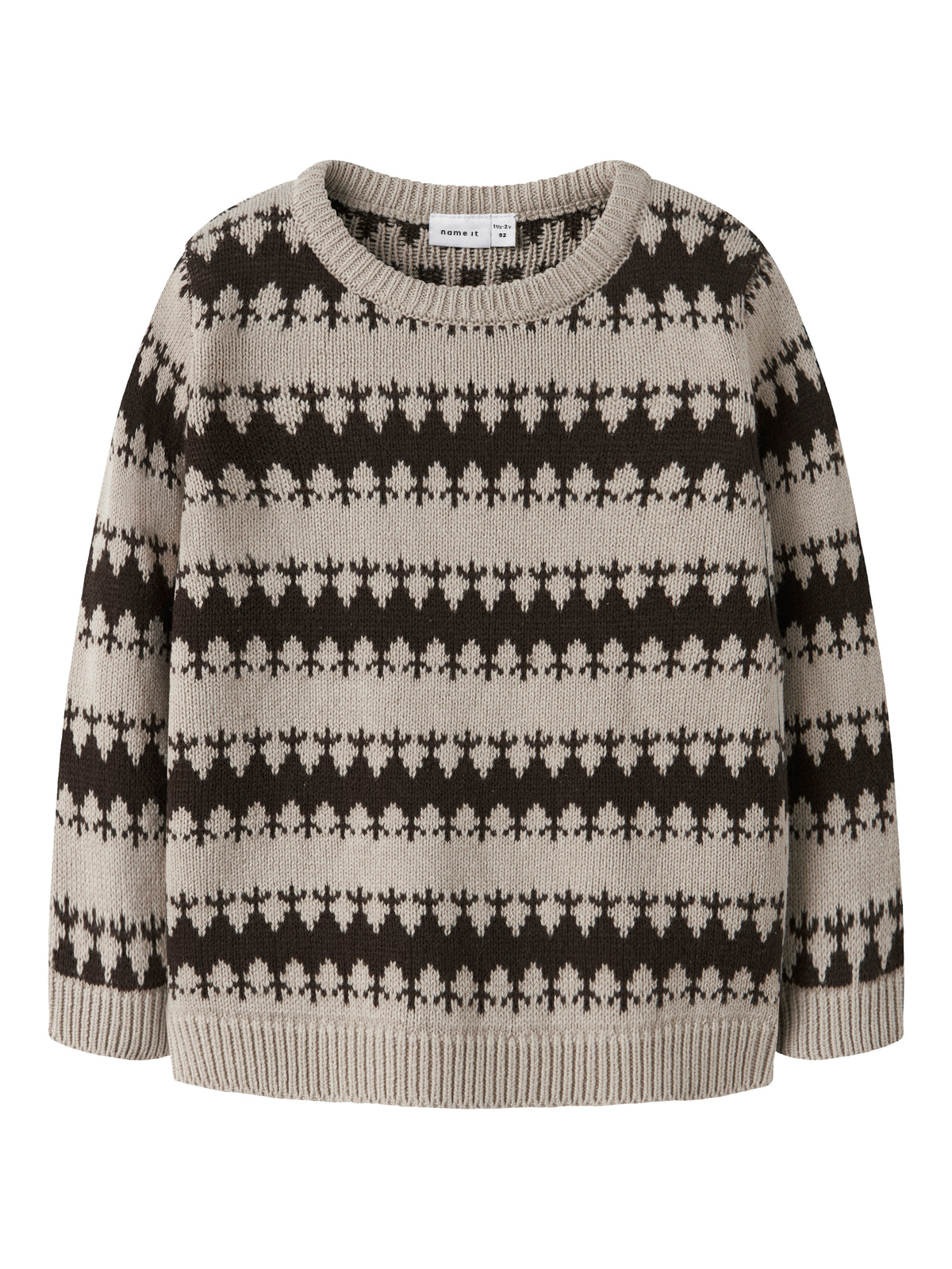 NMMOSCAR KNIT beige/bruin