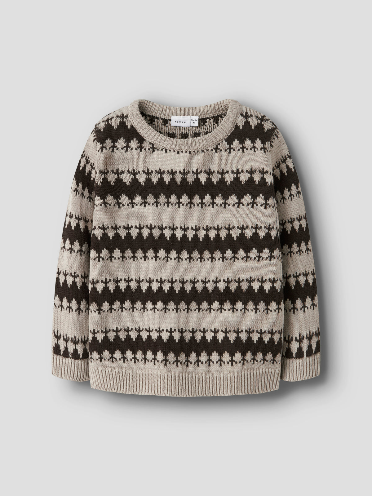 NMMOSCAR KNIT beige/bruin