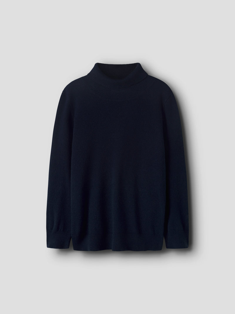 NMMROMIL ROLLNECK blauw