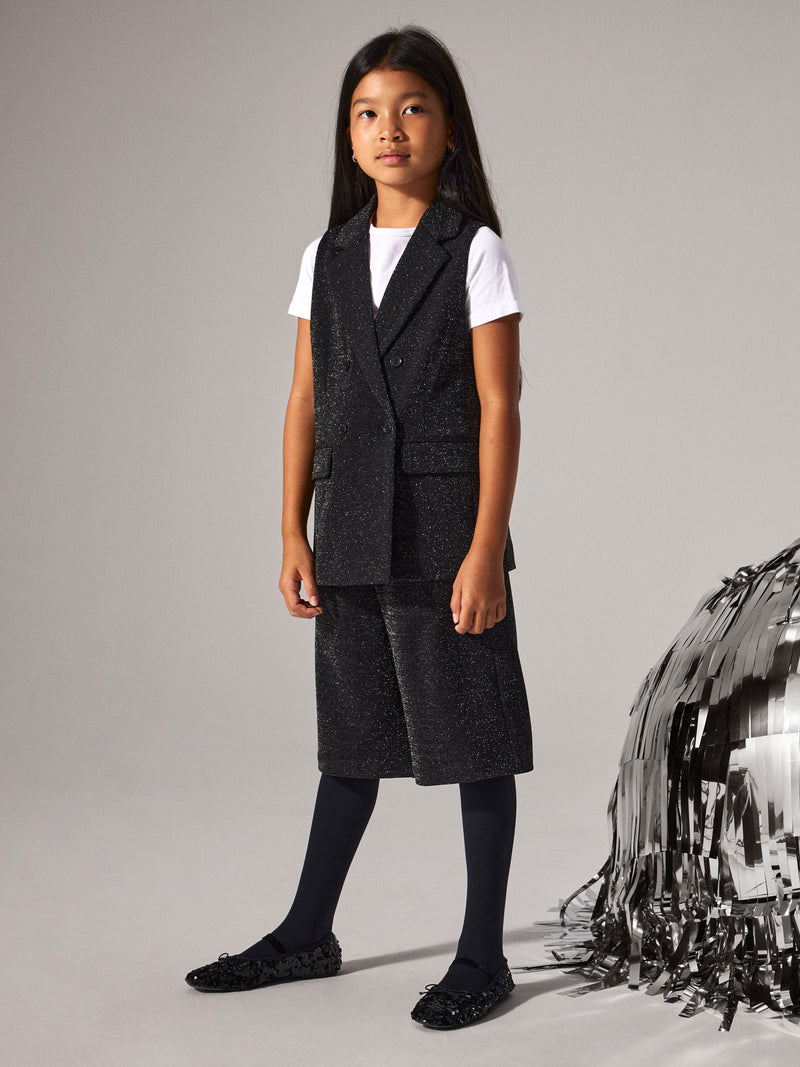 NKFRADING WAISTCOAT zwart