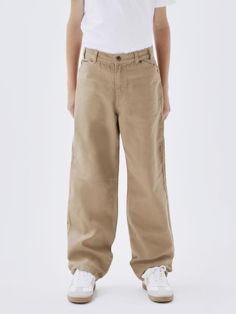 NKMRYAN STRAIGHT TWI PANT 4242 beige