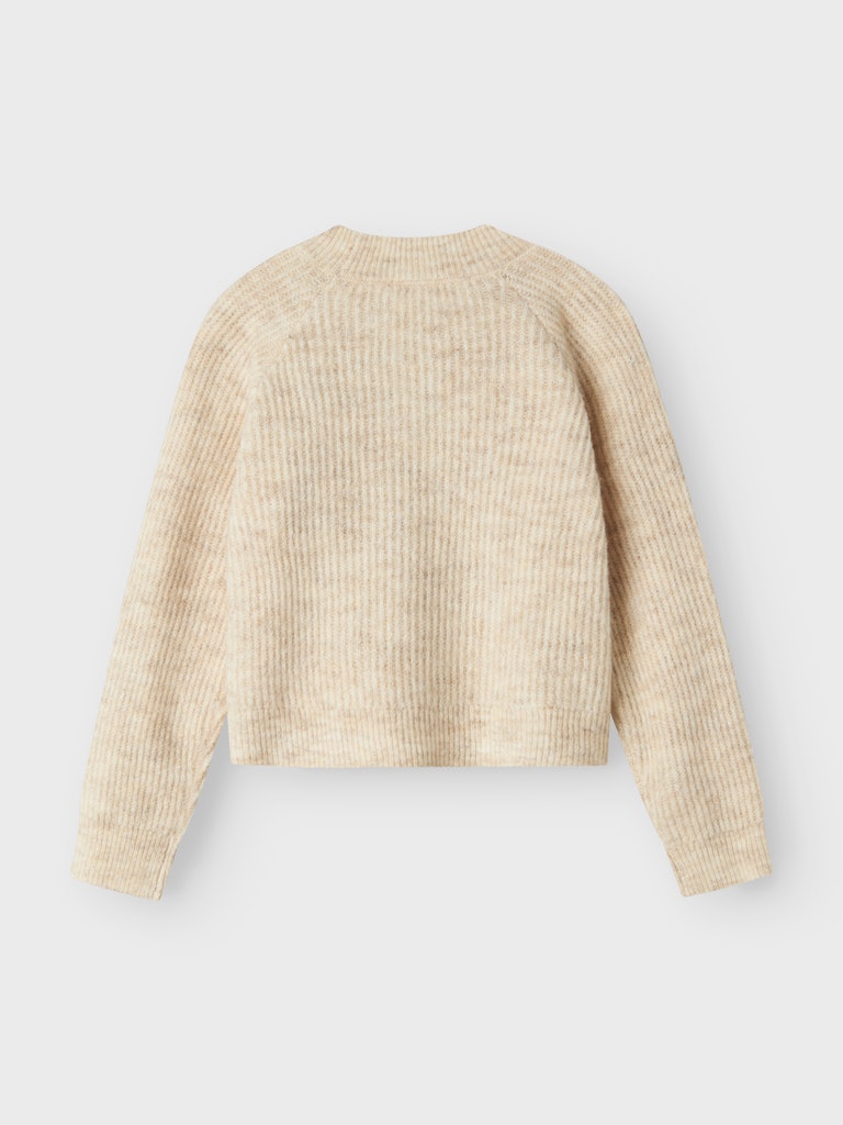 NKFHOLLY SHORT KNIT CARDIGAN beige