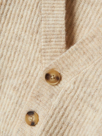 NKFHOLLY SHORT KNIT CARDIGAN beige