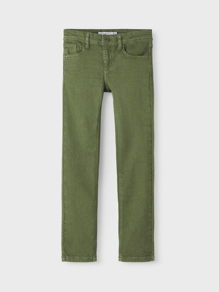 NKMTHEO XSLIM PANT 1111 groen