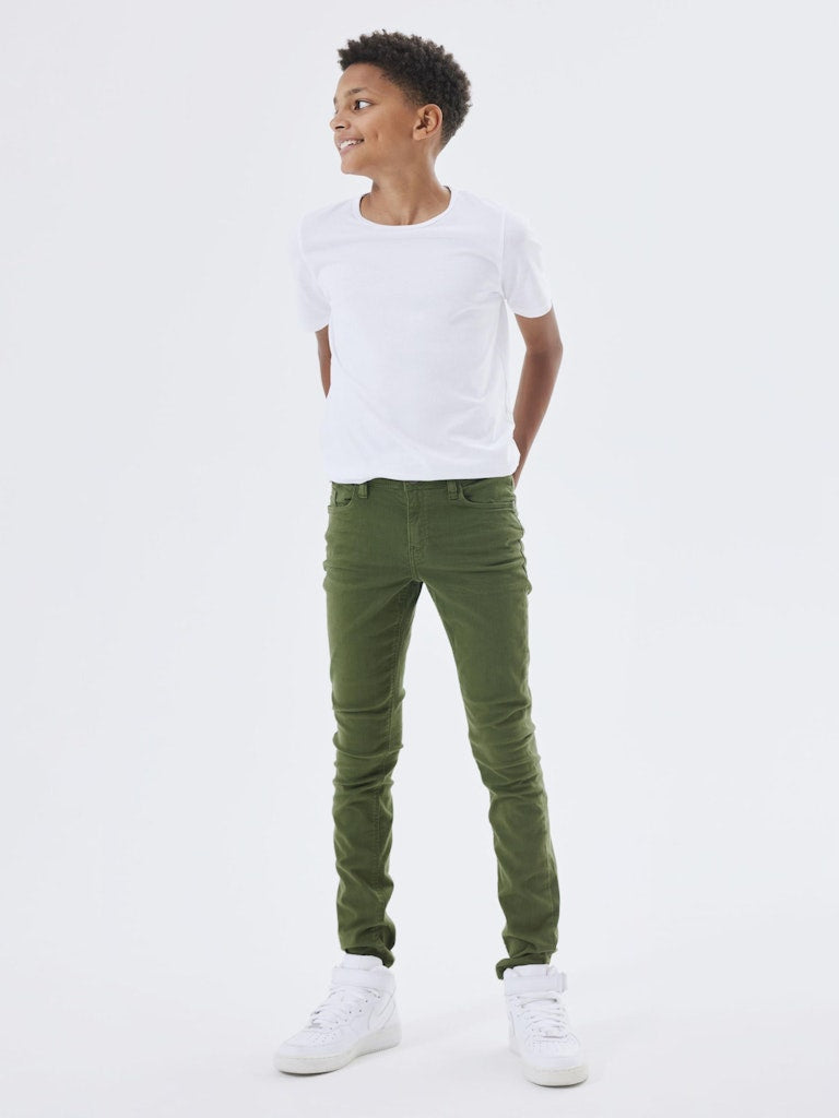 NKMTHEO XSLIM PANT 1111 groen