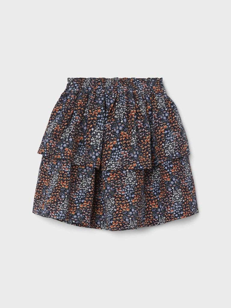 NKFTAMMI SKIRT donkerblauw bloemen