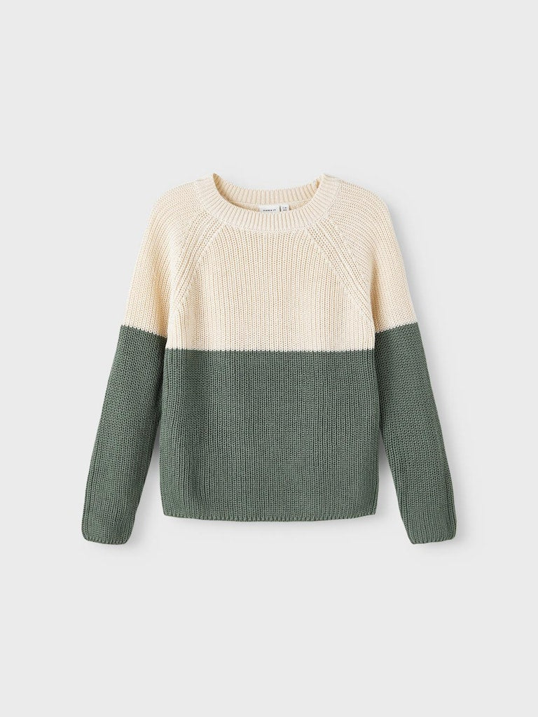 NKMBEBILLY KNIT groen/ecru