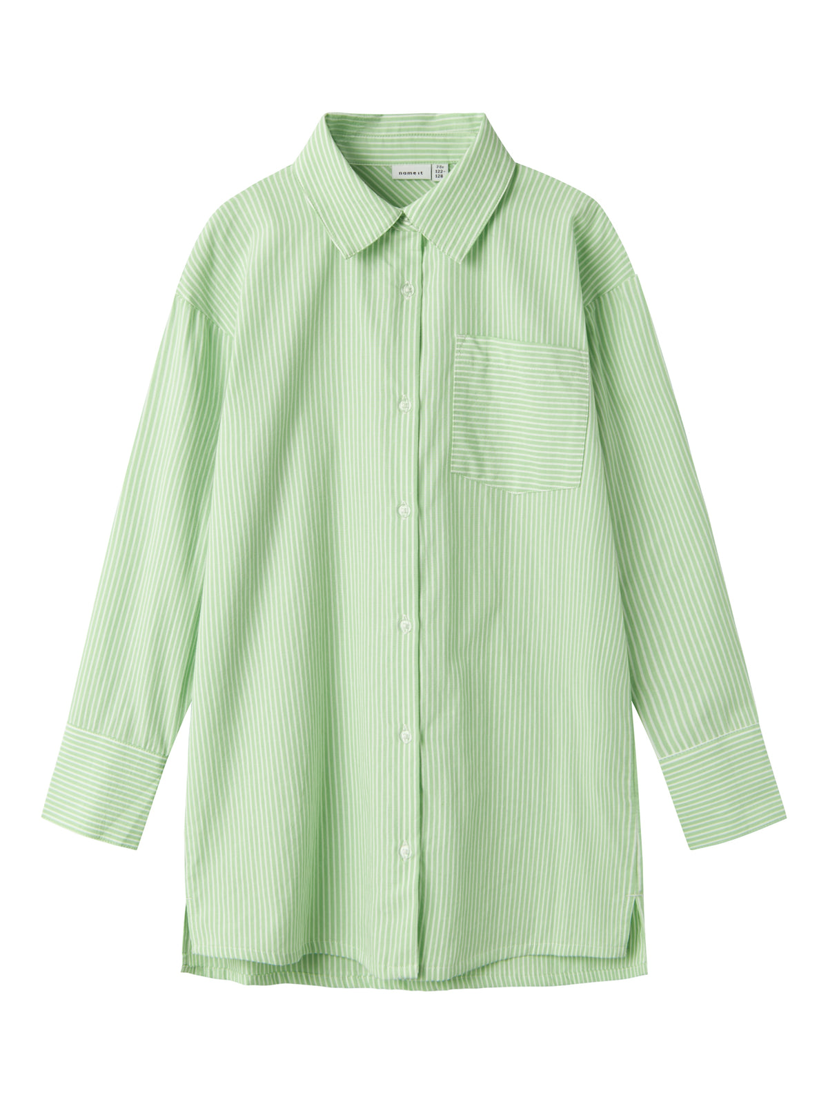 NKFBISTRIPE LONG SHIRT groen