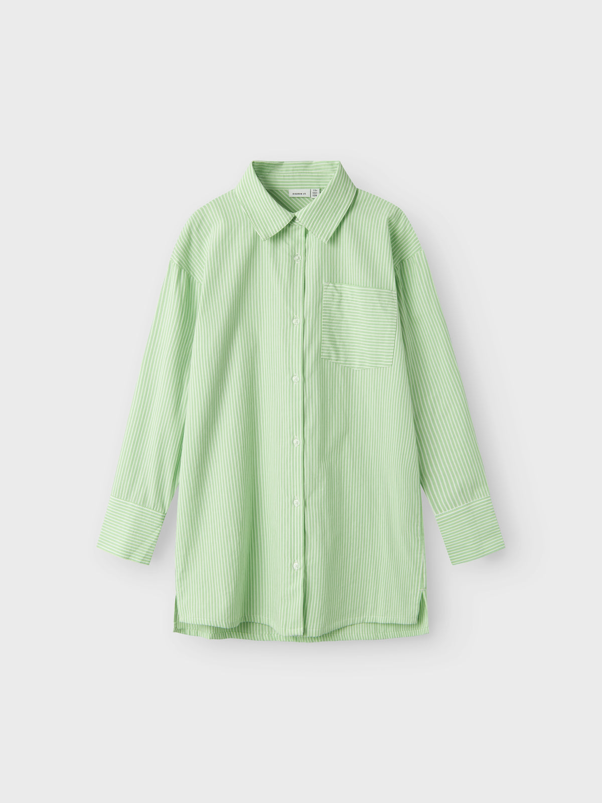 NKFBISTRIPE LONG SHIRT groen