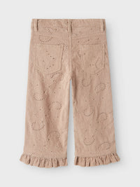 NMFROSE WIDE CORD PANTS mauve