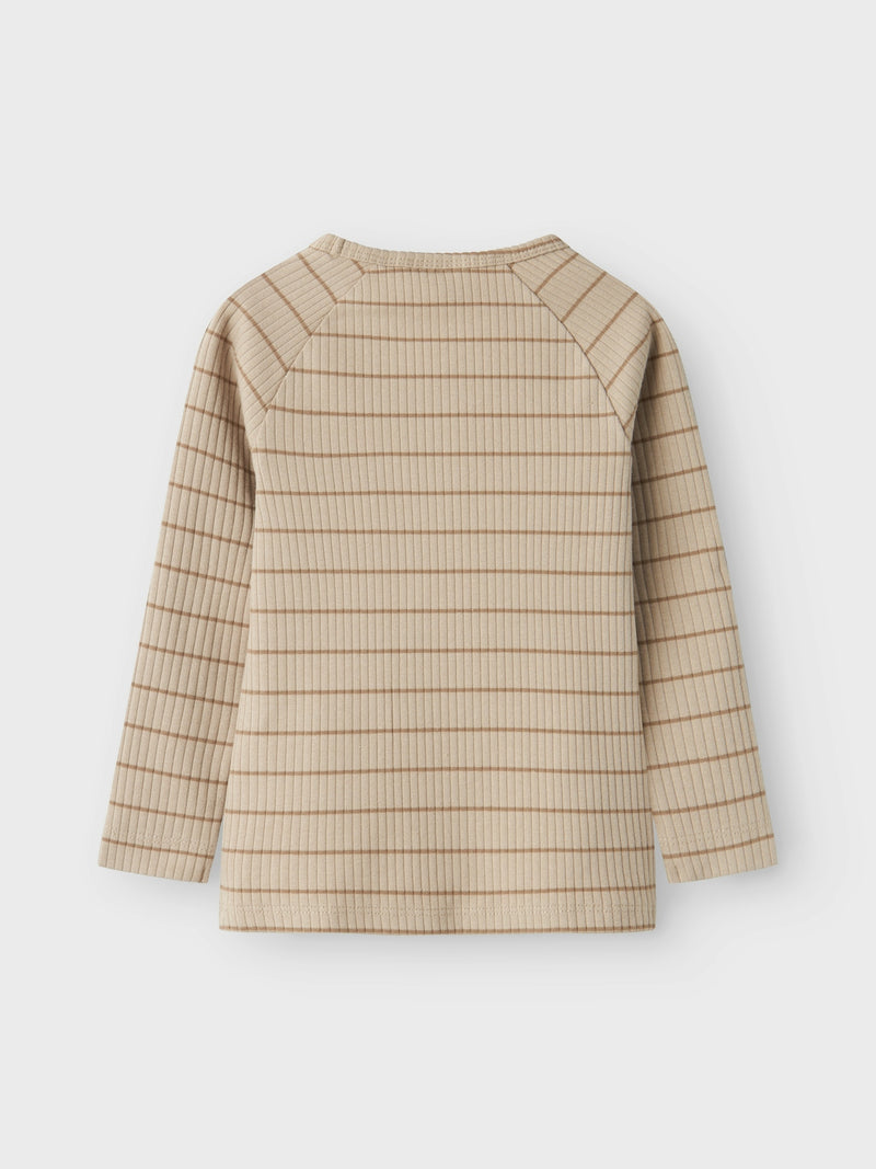 NMMKAIL TOP STREPEN beige