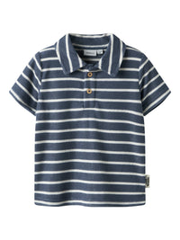 NMMFINTI TERRY POLO blauw streep