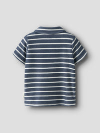NMMFINTI TERRY POLO blauw streep