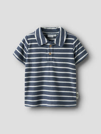 NMMFINTI TERRY POLO blauw streep