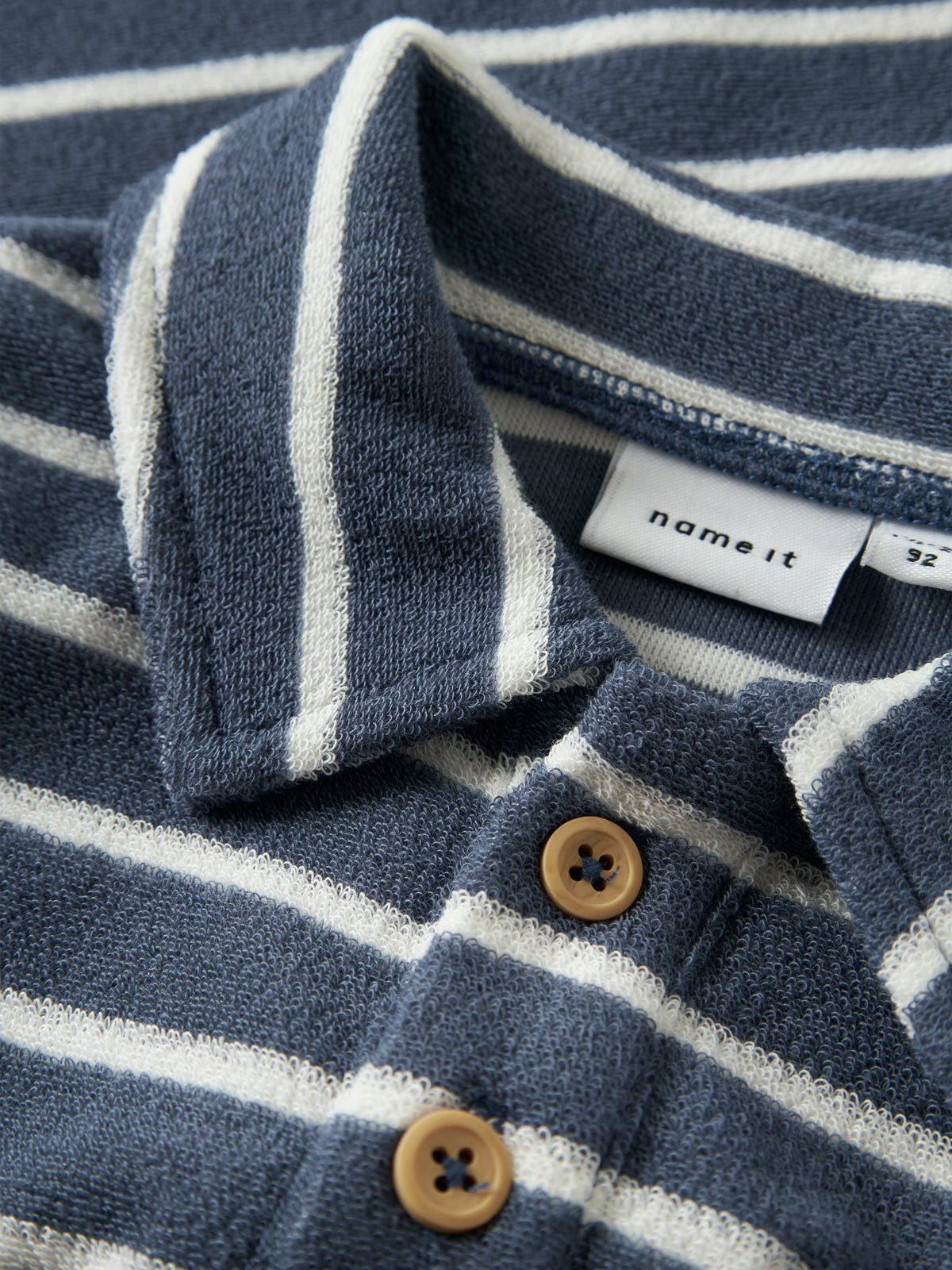 NMMFINTI TERRY POLO blauw streep