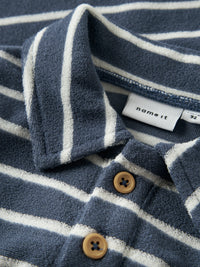 NMMFINTI TERRY POLO blauw streep