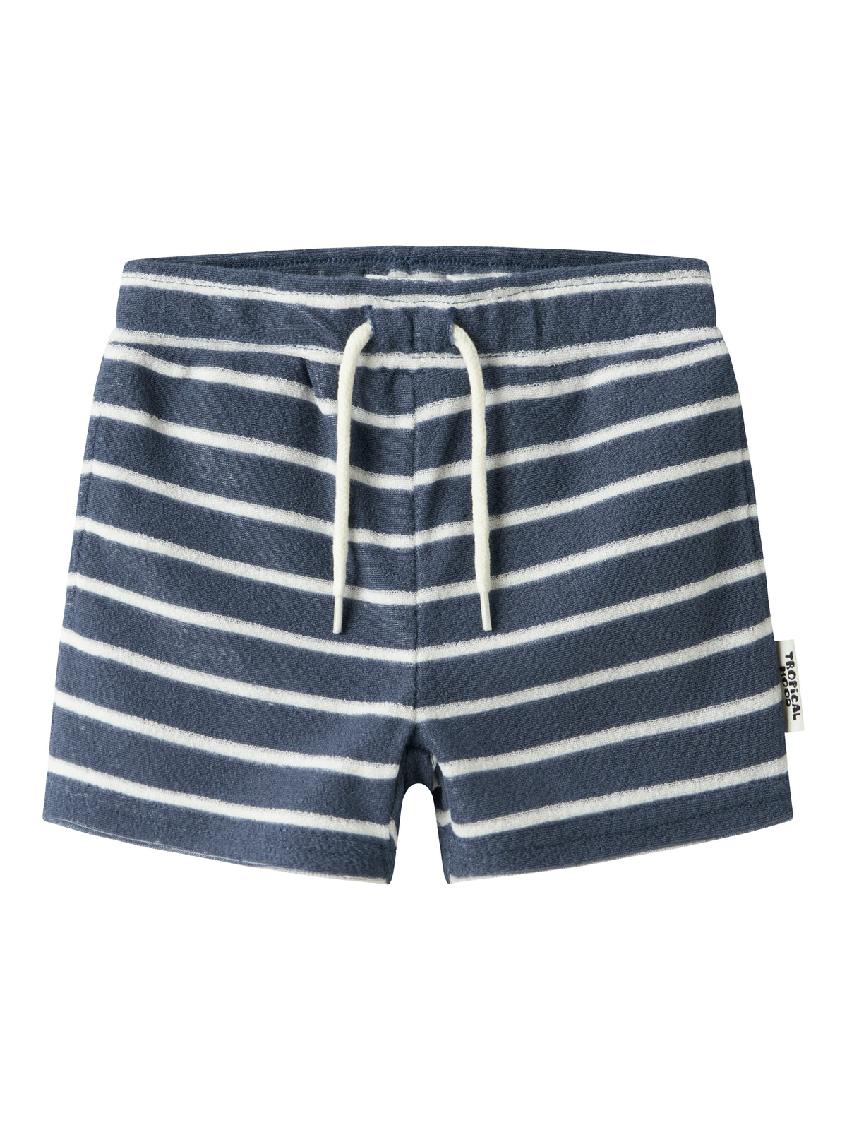 NMMFINTI  TERRY SHORTS blauw streep