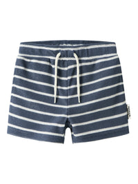 NMMFINTI  TERRY SHORTS blauw streep