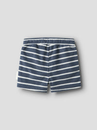 NMMFINTI  TERRY SHORTS blauw streep