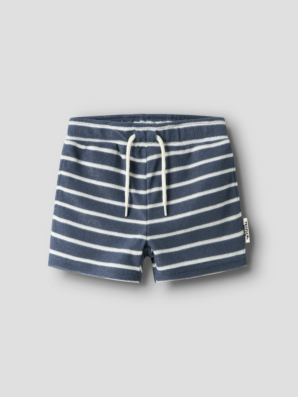 NMMFINTI  TERRY SHORTS blauw streep