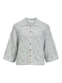 OBJKAISA FLORA 3/4 CARDIGAN grijs