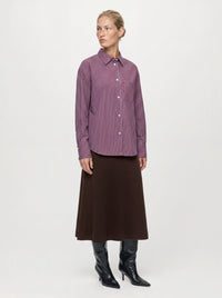 OBJZILA  SHIRT wijn/blauw