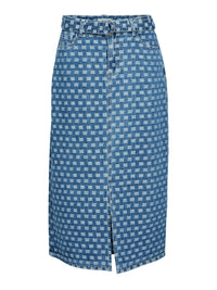 OBJHEDDA DENIM SKIRT blauw