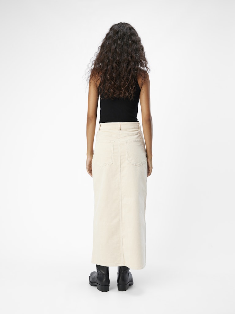 OBJLIVA CORDUROY SKIRT beige