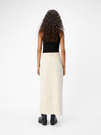 OBJLIVA CORDUROY SKIRT beige