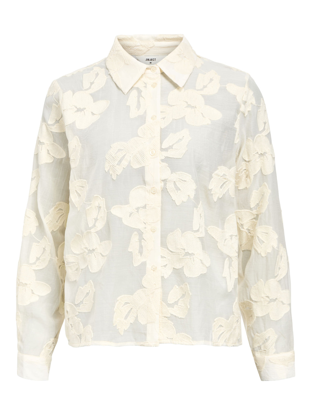 OBJTYLA SHIRT beige/bloem