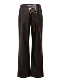 OBJEBBA SNAKE PANT bruin/zwart