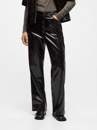 OBJEBBA SNAKE PANT bruin/zwart