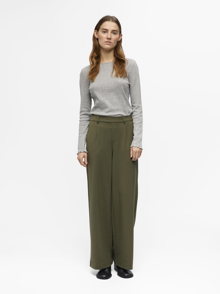 OBJLISA WIDE PANT ivy green