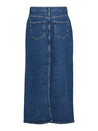 OBJELLEN LONG SKIRT jeans blauw