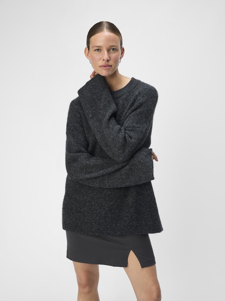 OBJDIANA KNIT PULLOVER zwart