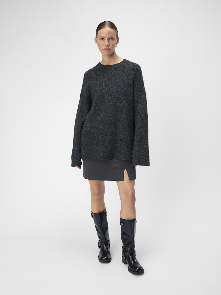 OBJDIANA KNIT PULLOVER zwart