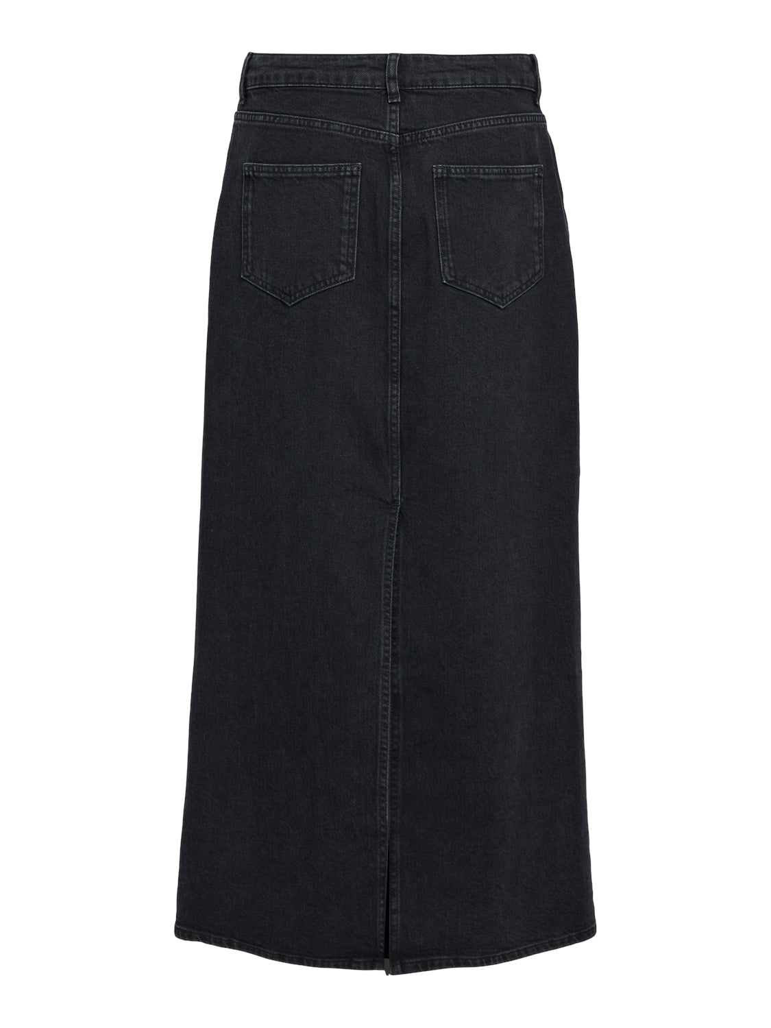 OBJELLEN LONG SKIRT jeans zwart