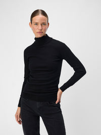 OBJTHESS ROLLNECK KNIT zwart