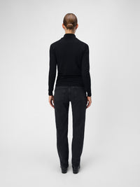 OBJTHESS ROLLNECK KNIT zwart