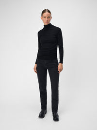 OBJTHESS ROLLNECK KNIT zwart