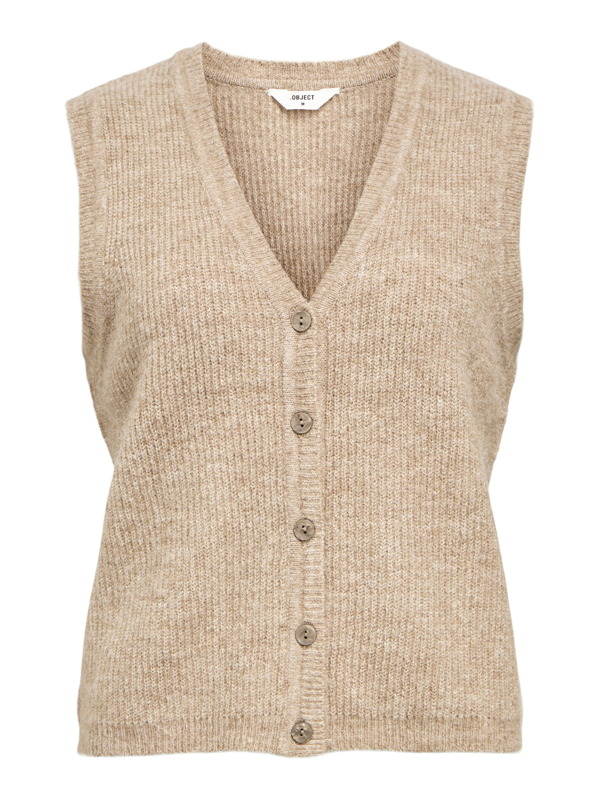 OBJDIANA KNIT WAISTCOAT beige