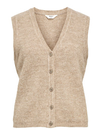 OBJDIANA KNIT WAISTCOAT beige
