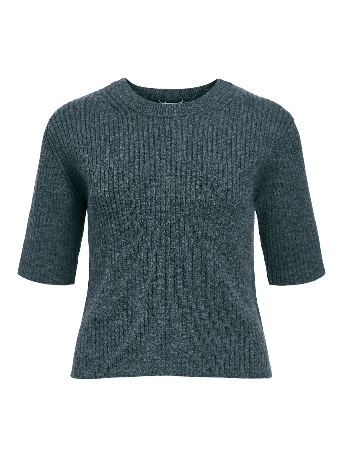 OBJELVA NECK KNIT grijs